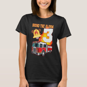 Kinder Feuerwehrfahrzeug 3. Geburtstag Junge Feuer T-Shirt
