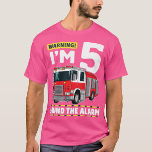 Kinder Feuerwehrfahrzeug 5 Jahre alter Feuerwehrma T-Shirt
