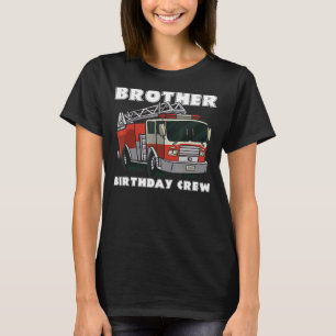 Kinder Feuerwehrmann Bruder Geburtstag Crew Feuerz T-Shirt