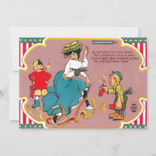 Kinder Feuerwerk Prank Frau Einladung