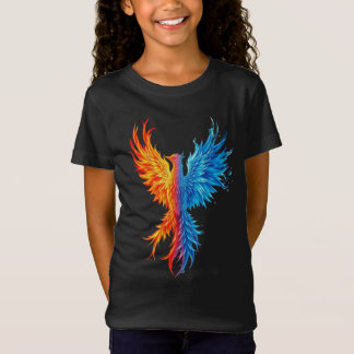 Kinder "Fire and Ice" Phoenix Rising Grafik T-Shirt