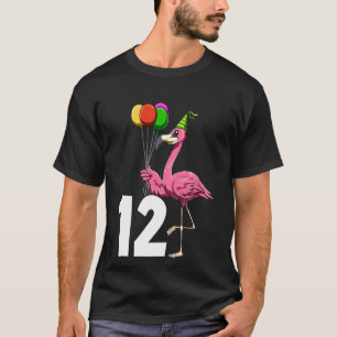 Kinder Flamingo Geburtstag 12 Flamingo Thema 12. G T-Shirt
