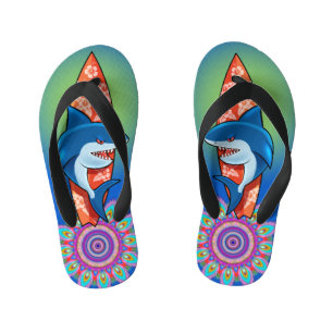 Kinder Flip Flops Hai Surfen Hippie Boho