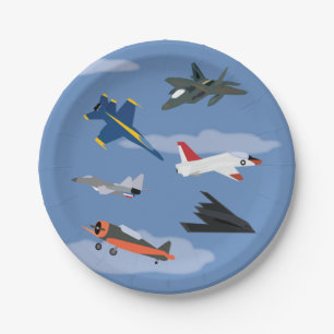 Kinder-Flugzeug-und-Jet-Party Pappteller