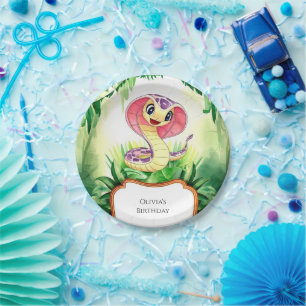 Kinder Forest Snake Geburtstag Pappteller