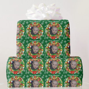 Kinder Foto Template Weihnachtsbaum Ornament Baby Geschenkpapier