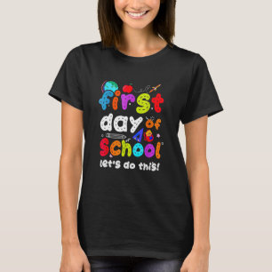 Kinder freuen sich auf den ersten Schultag zurück T-Shirt