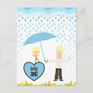 Kinder Frohen Vatertag Postkarte