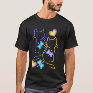 Kinder Frühling Katzen Kätzchen Retro 80er Vintage T-Shirt