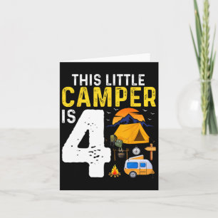 Kinder Funny 4. Camping Geburtstagscamper Lover 4 Karte