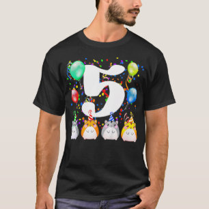 Kinder Funny Hamster Guinea Schwein 5. Geburtstag T-Shirt