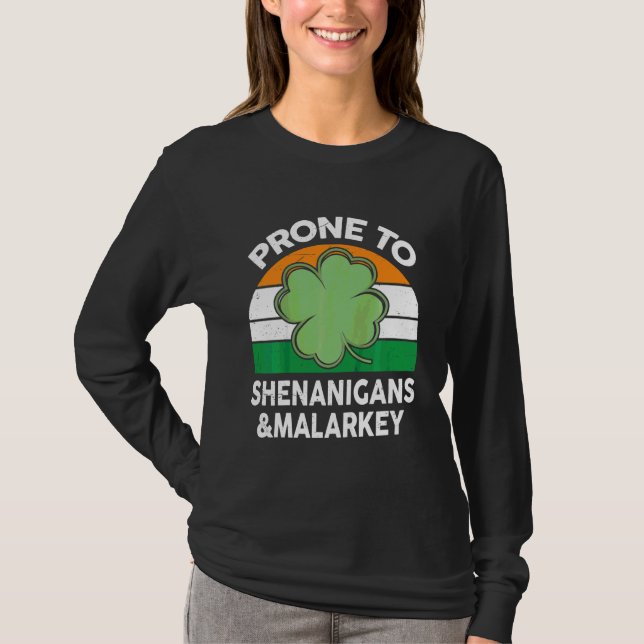 Kinder Funny St Patricks Day Anziehend zu Shenanig T-Shirt (Vorderseite)