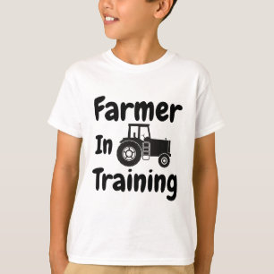 Kinder Funny Traktor Boy Bauer im Trainingszug T-Shirt