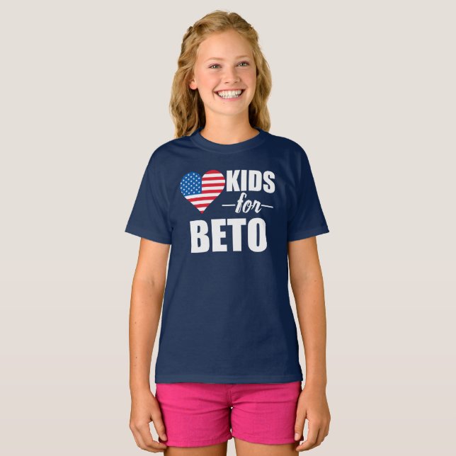 Kinder für Beto O'Rourke Texas Kinder T-Shirt (Vorne ganz)
