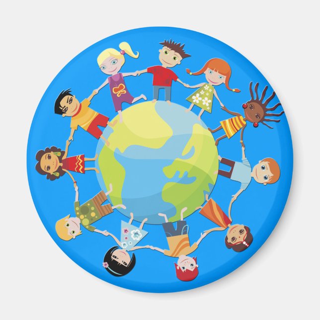 Kinder für den Weltfrieden Magnet (Vorne)