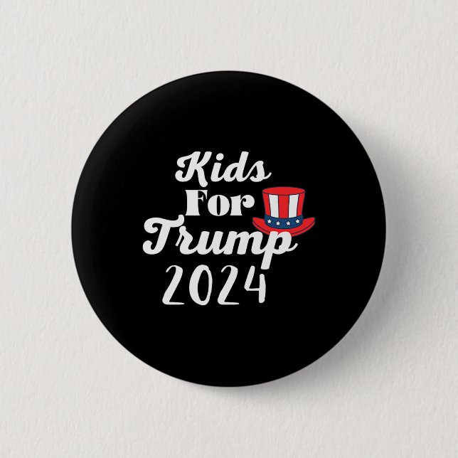 Kinder für die Wahl Trumps 2024 1 Button (Vorderseite)