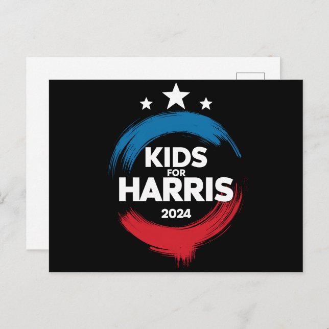 Kinder für Harris Präsident Kids Liebe Kamala Harr Postkarte (Vorne/Hinten)