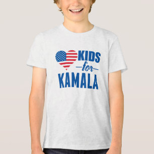 Kinder für Kamala Niedliche demokratische Kinder Tri-Blend Shirt