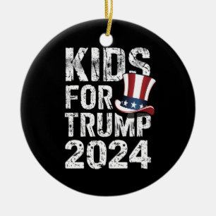 Kinder für Trump USA-Wahl 2024 Keramik Ornament
