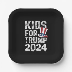 Kinder für Trump USA-Wahl 2024 Pappteller