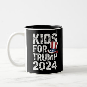Kinder für Trump USA Wahl 2024 Zweifarbige Tasse