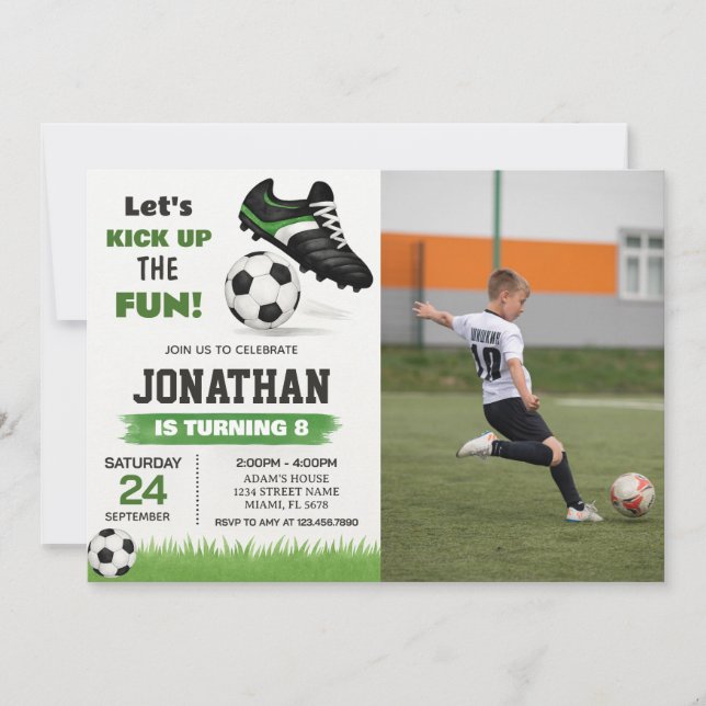 Kinder Fußball Einladung zum Foto