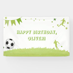 Kinder Fußball Party Banner Grüner Sport