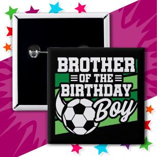 Kinder Fußball Party Bruder des Geburtstags Button