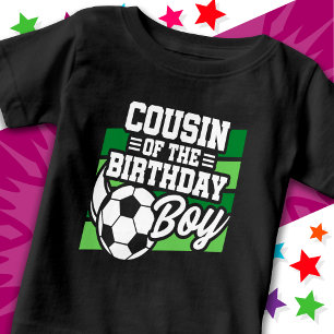 Kinder Fußball Party Cousin des Geburtstags Junge Baby T-shirt