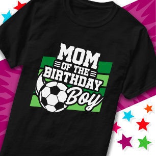 Kinder Fußball Party Mama des Geburtstags Junge T-Shirt