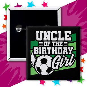 Kinder Fußball Party Onkel des Geburtstagskamerade Button