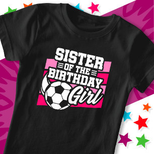 Kinder Fußball Party Schwester des Geburtstagskind T-Shirt
