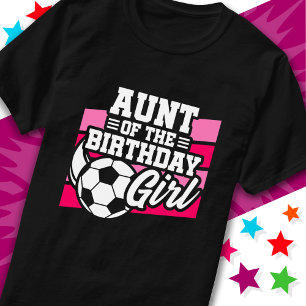 Kinder Fußball Party Tante Geburtstagskind T-Shirt