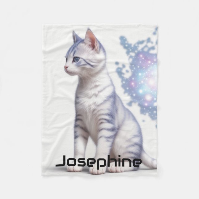 Kinder Galaxy Tinted Blue Cat Fleecedecke (Vorderseite)