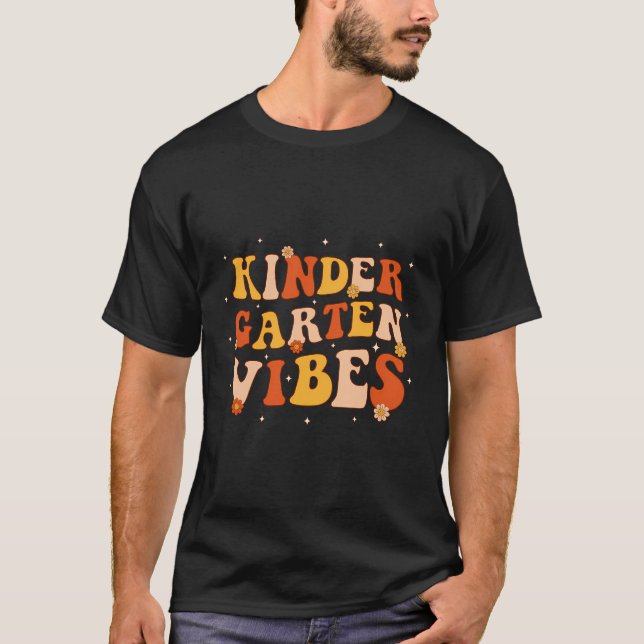 Kinder Garten Vibes zurück zur Schule Kinderlehrer T-Shirt (Vorderseite)