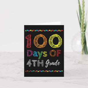 Kinder geben 100 Tage 4. Klasse 100 Tage SC Karte
