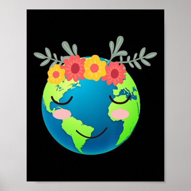 Kinder geben Ideen zum Tag der Erde Poster (Vorne)