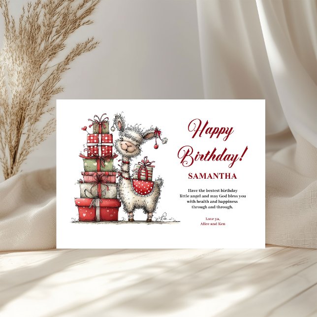 Kinder Geburtstag Fantastische Tiere Lustig Rot Sc (funny kids birthday, 
trendy colors red and black, 
whimsical animals,
quirky humor custom name, 
ed)
