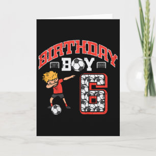 Kinder Geburtstag Junge 6 Fußball Dab 6. Sechs Jah Karte