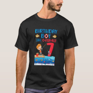Kinder Geburtstag Junge Ich Bin O Fisch Ally 7 Jah T-Shirt