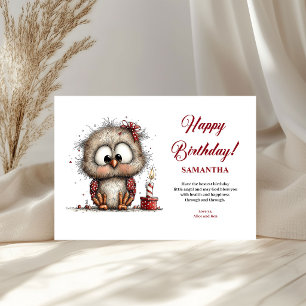 Kinder Geburtstag Lustige Whimsische Tiere Rot Sch