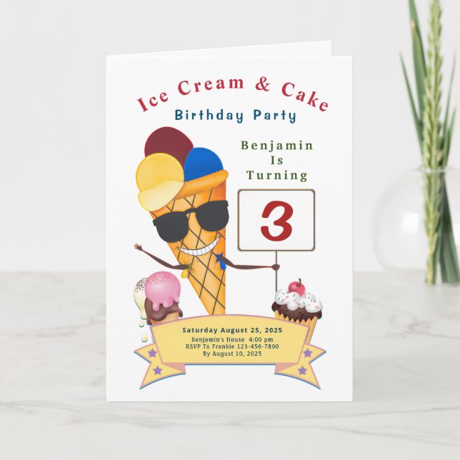 Kinder Geburtstagsparty Spaß Niedlich Karte (Vorderseite)