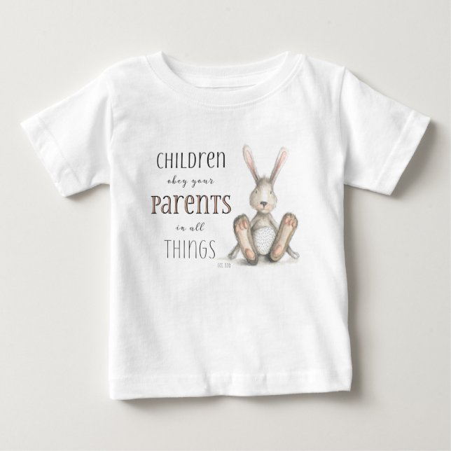 Kinder gehorchen Ihren Eltern - Spalte 3:20 Baby T-shirt (Vorderseite)