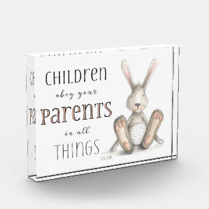 Kinder gehorchen Ihren Eltern - Spalte 3:20 Fotoblock