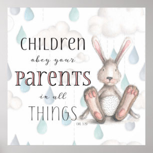 Kinder gehorchen ihren Eltern - Spalte 3:20 Poster