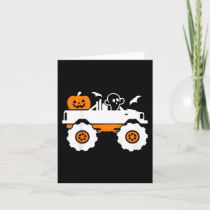 Kinder Geist Kürbis fahren Monstertruck Faul Hallo Karte