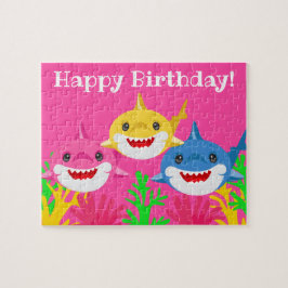 Kinder Gelbes Hai & Familie Geburtstag Jigsaw Puzz Puzzle