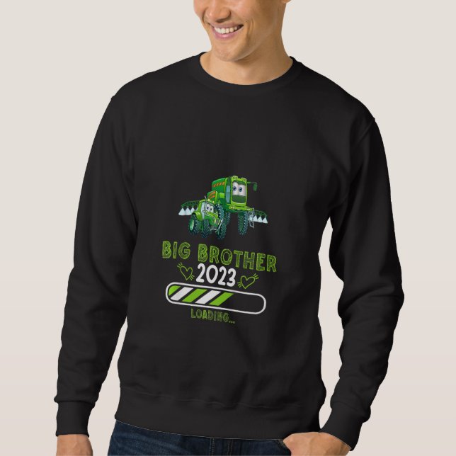 Kinder Geschwister Big Brother 2023 Bauerntraktor  Sweatshirt (Vorderseite)
