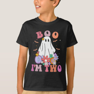 Kinder Gespenst Boo ich bin zwei Yr 2. Geburtstag T-Shirt