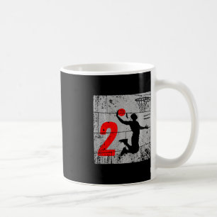 Kinder gestört 2 Jahre alt 2. Basketball Geburtsta Kaffeetasse